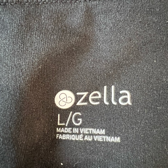 Zella leggings. Black with white trim. Size L. - Picture 3 of 6